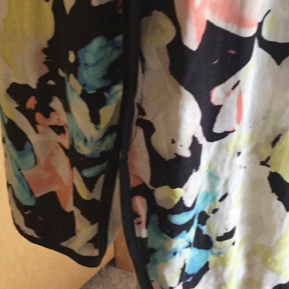 Parker Silk Floral 3/4 Sleeve T-shirt Hem dress - Picture 9 of 12